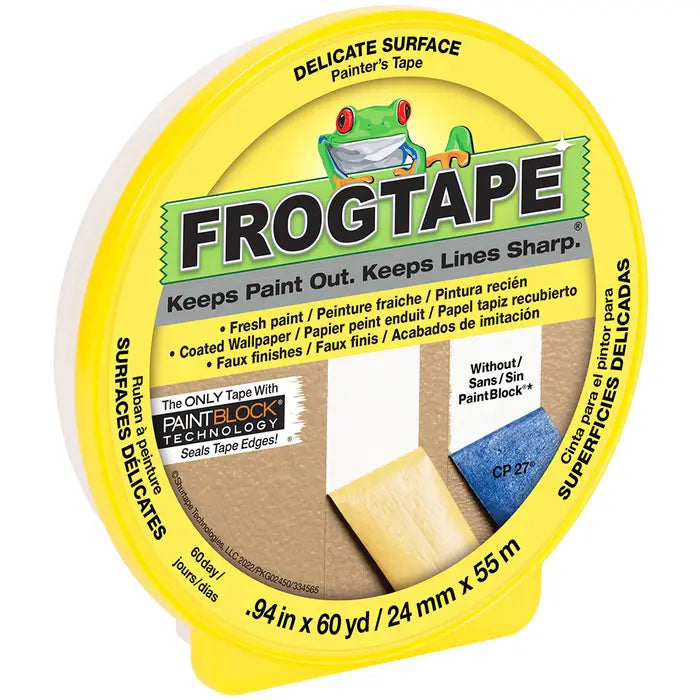 FROG TAPE 105550 24MM X 55M DELICATE SURFACE YELLOW 1"