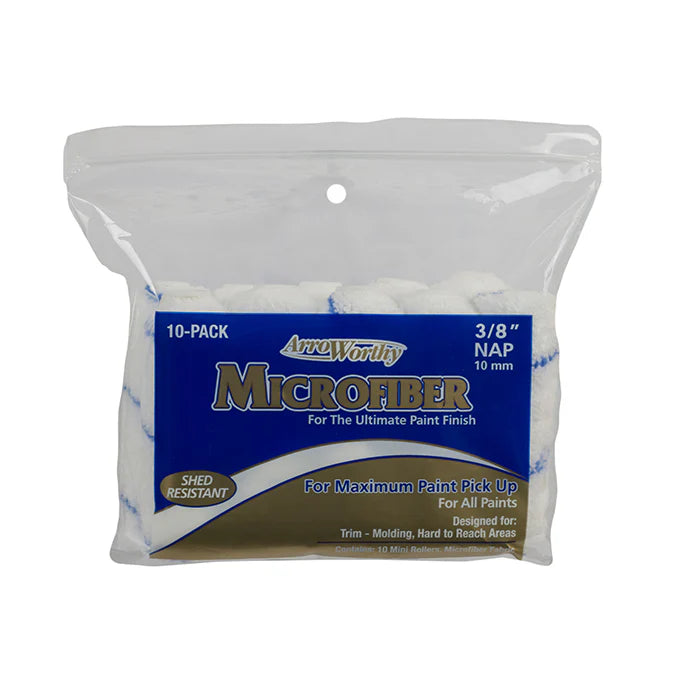 Arroworthy Microfiber 4" x 3/8th Roller 10 Pack