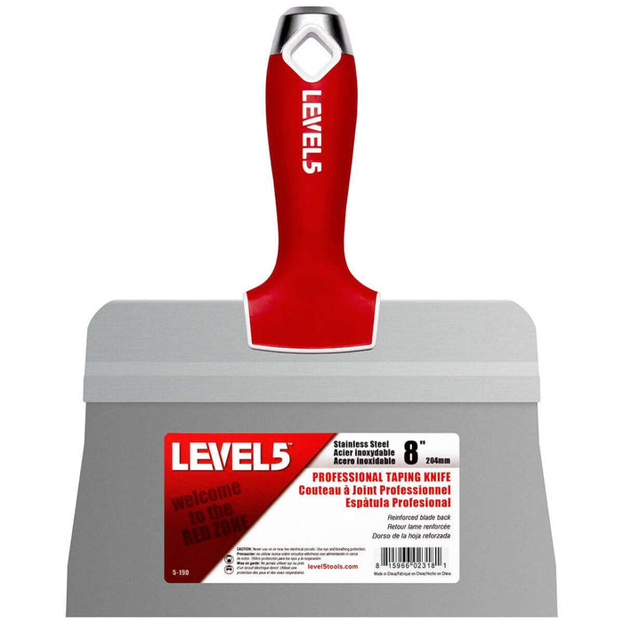 Level 5 - Stainless Steel Big Back Taping Knife w/ Soft Grip Handle