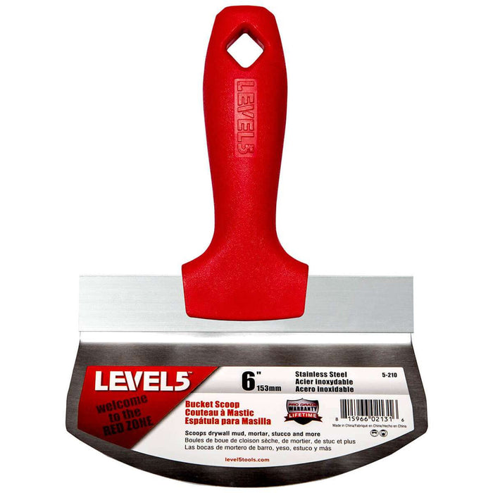 Level 5 - 6" Stainless Steel Bucket Scoop