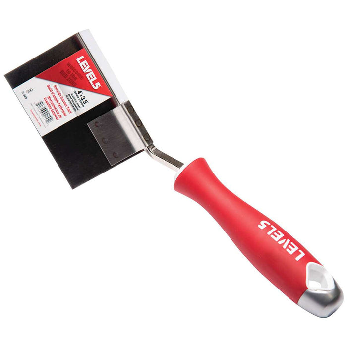 Level 5 - 4" x 3.5" Outside Corner Trowel w/ Soft Grip Handle