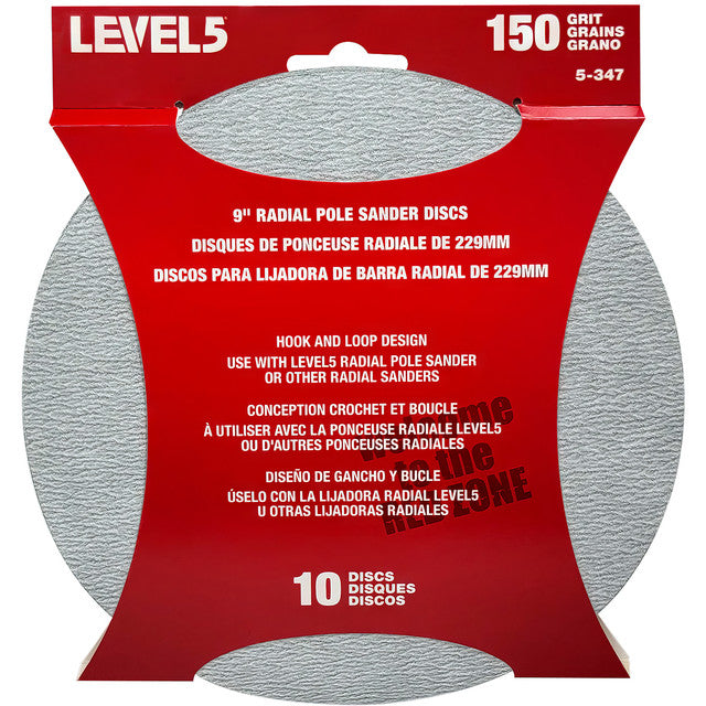 Drywall Sanding Discs 150 Grit 9" Radial Sander Disc - 10 Pack (5-347)