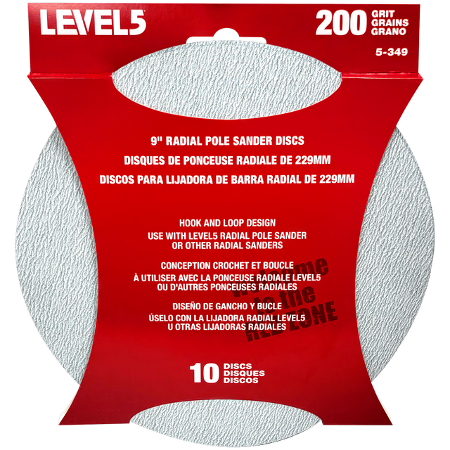 Drywall Sanding Discs 200 Grit 9" Radial Sander Disc - 10 Pack (5-349)