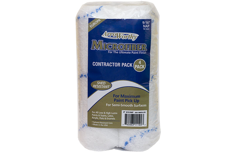 ArroWorthy Microfiber 9 in. W X 9/16 in. Paint Roller Cover 4 PK