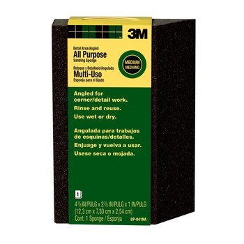 3M CP-041-ESF Detail Area Angled Medium Sanding Sponge