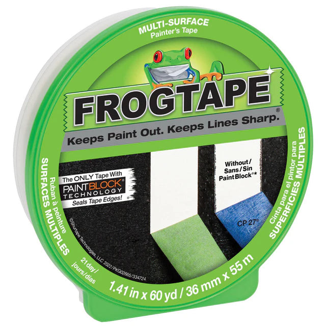 FROG TAPE 111990 36MM X 55M MULTI SURFACE GREEN 1-1/2"