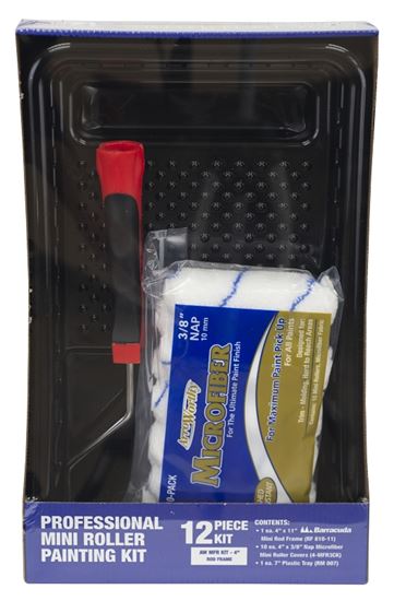 ArroWorthy Microfiber 4 in. W Paint Brush/Roller Cover Kit 12 pk