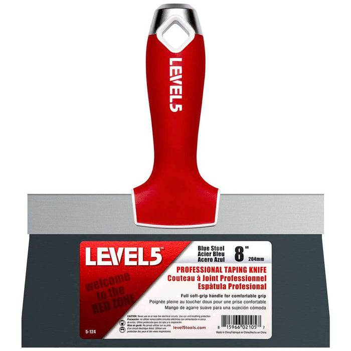 Level 5 - Blue Steel Taping Knife w/ Soft Grip Handle
