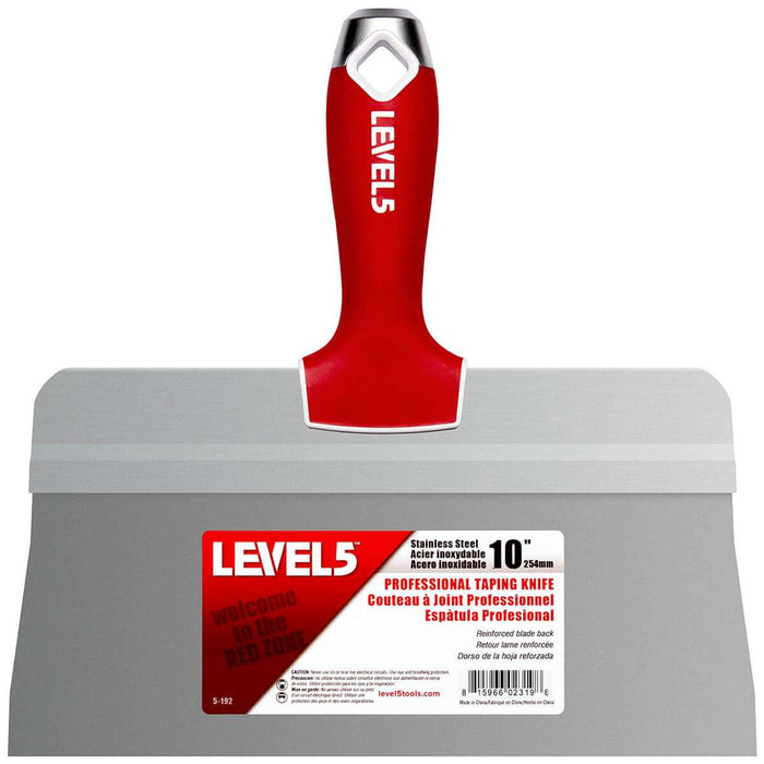Level 5 - Stainless Steel Big Back Taping Knife w/ Soft Grip Handle