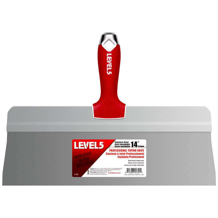 Level 5 - Stainless Steel Big Back Taping Knife w/ Soft Grip Handle