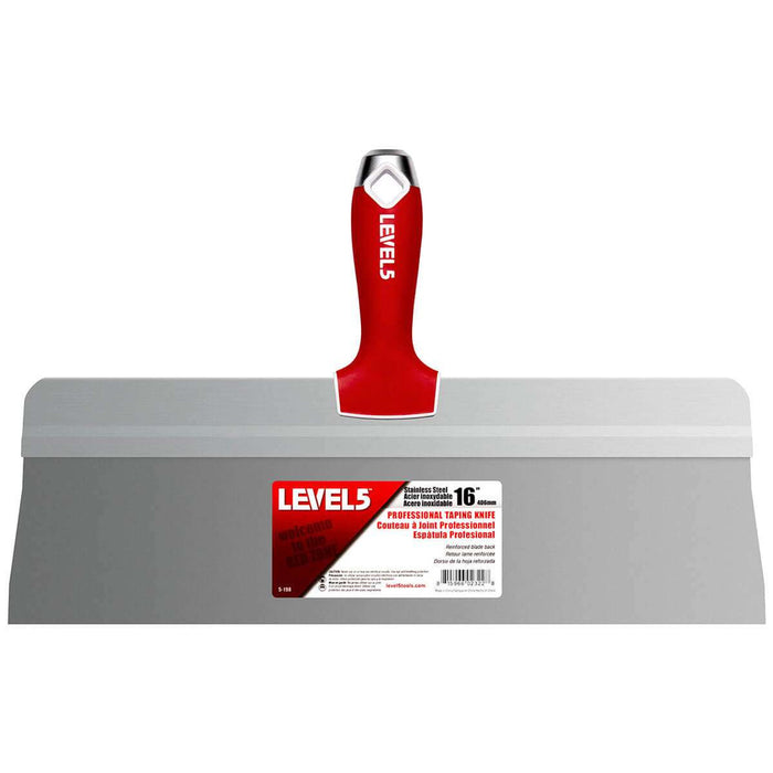 Level 5 - Stainless Steel Big Back Taping Knife w/ Soft Grip Handle