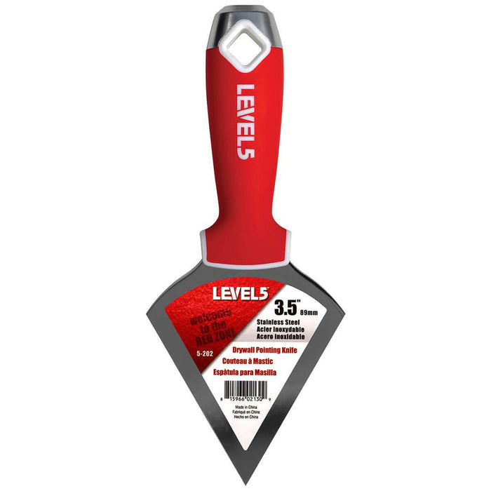 Level 5 - 3.5" Stainless Steel Pointed Knife w/ Soft Grip Handle